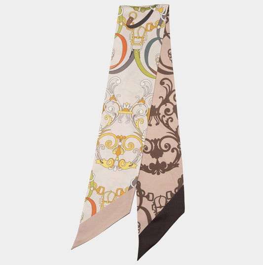 Skinny Silk Scarf - Caffè Latte | Made in Lombardy