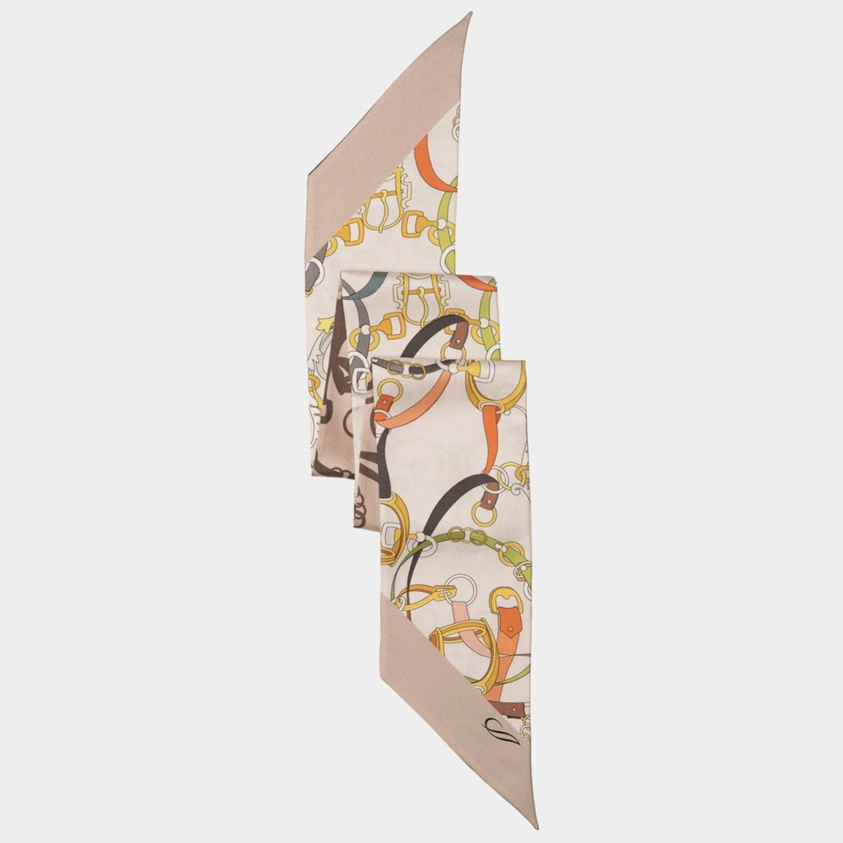Skinny Silk Scarf - Caffè Latte | Made in Lombardy