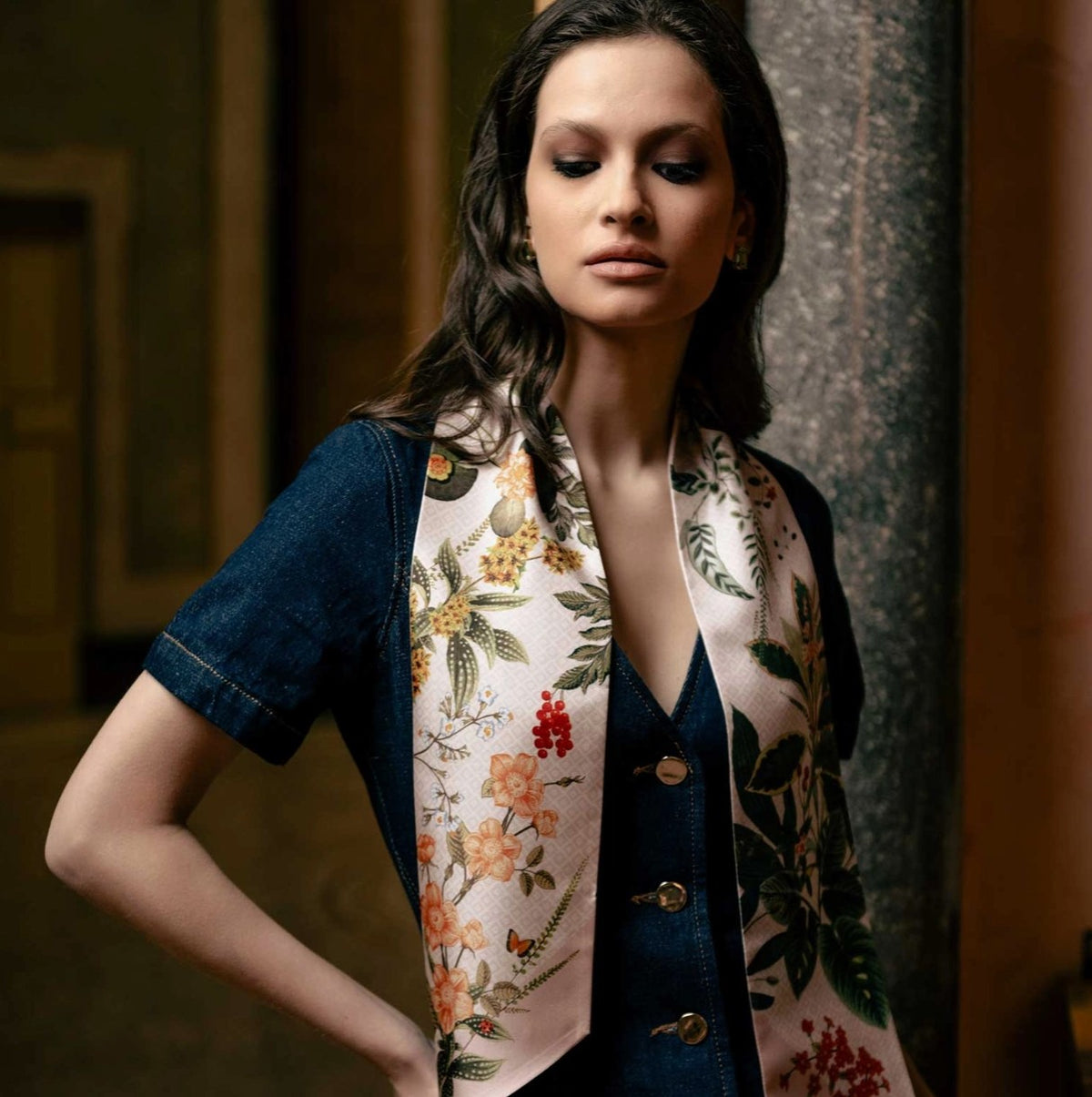 Skinny Silk Scarf - Pink | Made in Lombardy