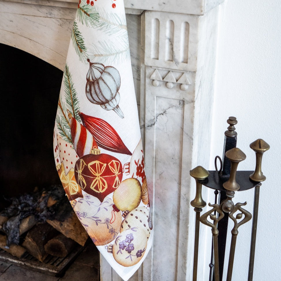 Jingle Linen Christmas Kitchen Towel