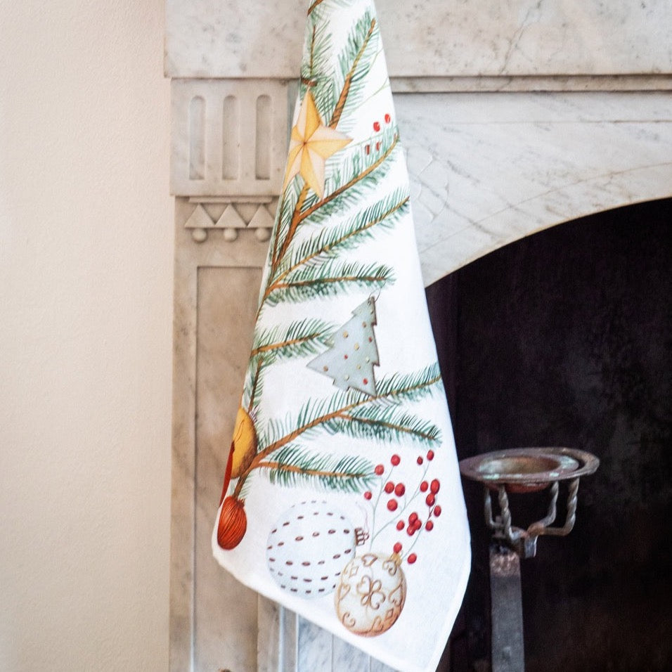 Jingle Linen Christmas Kitchen Towel