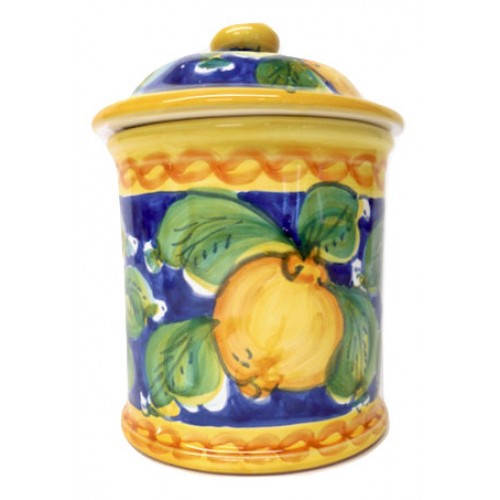 Limoni di Sicilia Blue 6" Canister | Made in Sicily