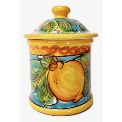Limoni di Sicilia Turquoise 5" Canister | Made in Sicily