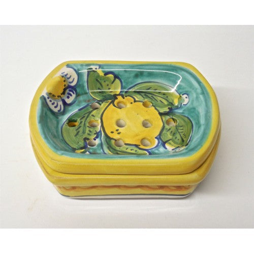 Limoni di Sicilia Turquoise 4X6" Soap Dish | Made in Sicily