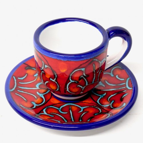 Sicilian Cerasa Demitasse Espresso Cup and Saucer | Made in Sicily