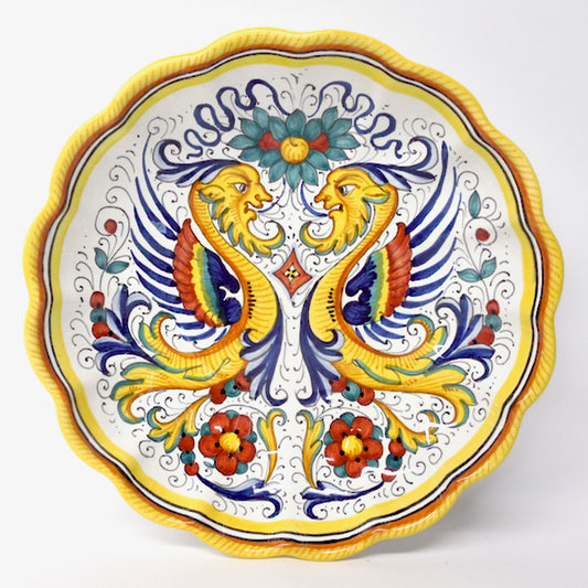 Deruta Raffaellesco 12" Scalloped Bowl | Made in Umbria
