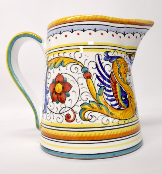 Deruta Raffaellesco Tuscan Style Pitcher | Made in Umbria