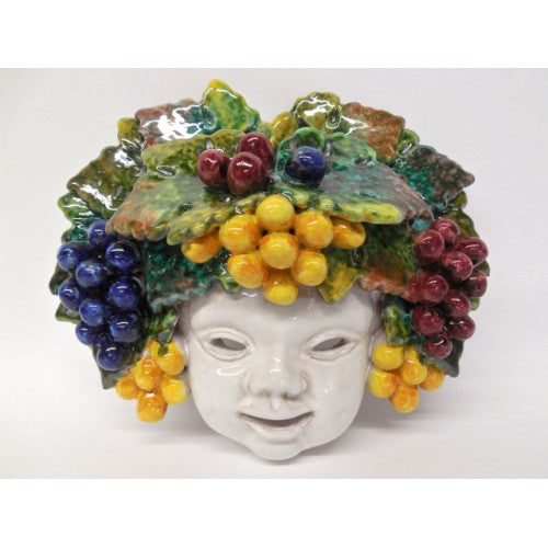 Tuscan Chianti 8X9" Bacchus Autumn Mask | Made in Tuscany