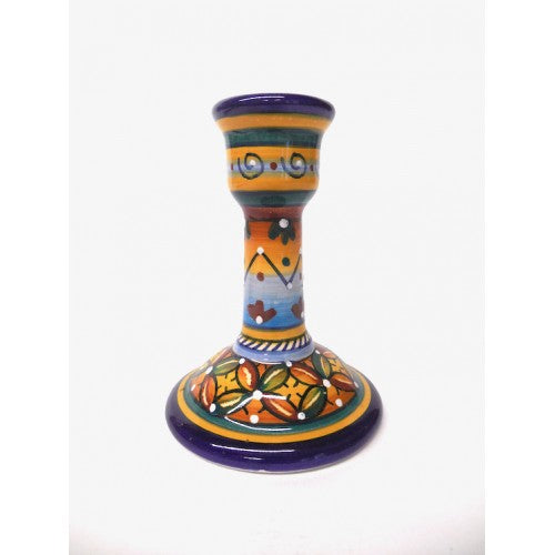 Antique Geometric 4" Candlestick | Made in Umbria