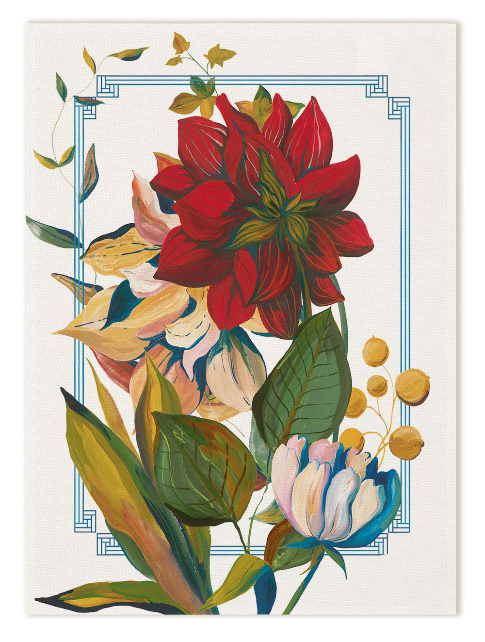 Dahlia Linen Kitchen Towel