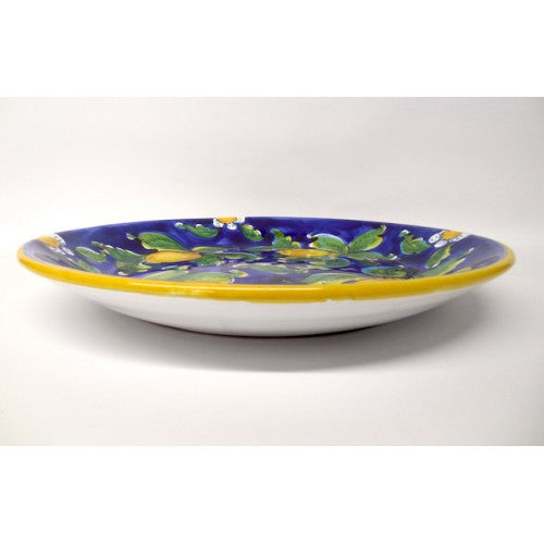 Limoni di Sicilia Blue 15" Round Serving/Wall Platter