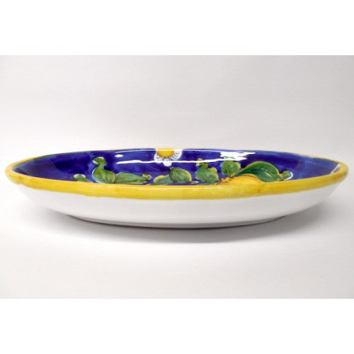 Limoni di Sicilia Blue 15.5X10.5" Oval Serving/Wall Platter