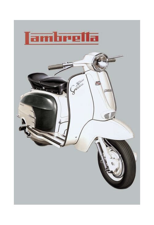 Cartolina Lambretta Bianca | Prodotta in Toscana