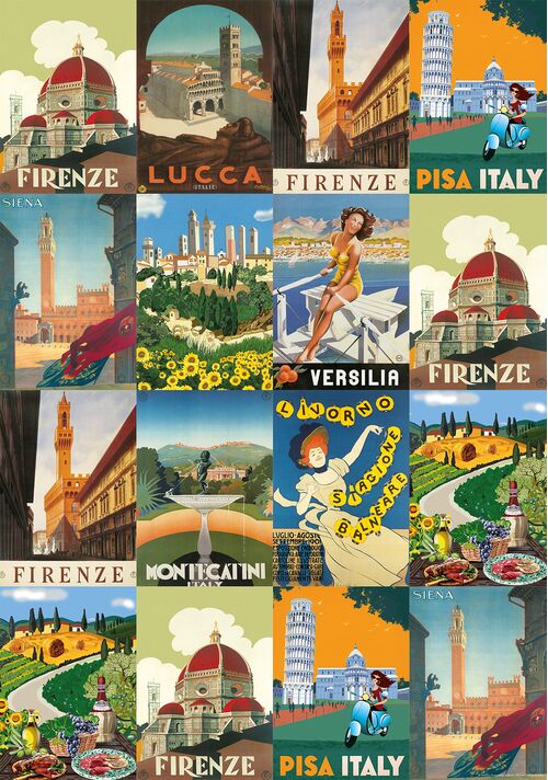 TOSCANA - POSTER IN STILE VINTAGE