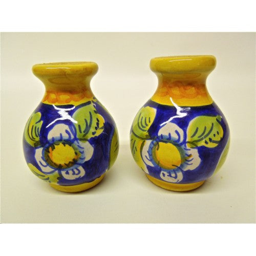 Limoni di Sicilia Blue Salt and Pepper Shaker Pair