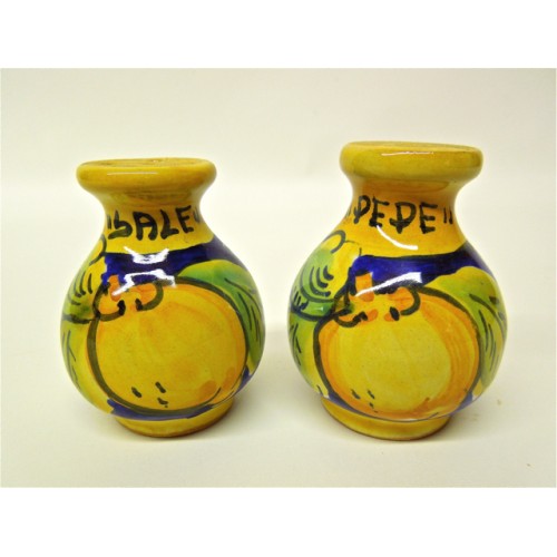 Limoni di Sicilia Blue Salt and Pepper Shaker Pair