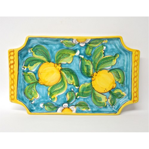 Limoni di Sicilia Turquoise 15X9" Serving Tray