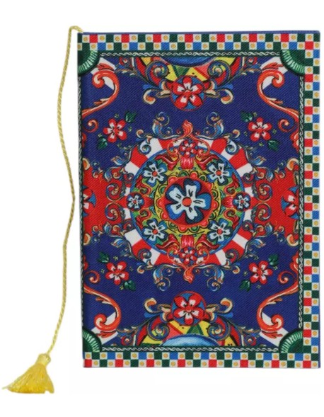 Dolce & Gabbana Multicolor Carretto Siciliano Print Notebook | Made in Italy