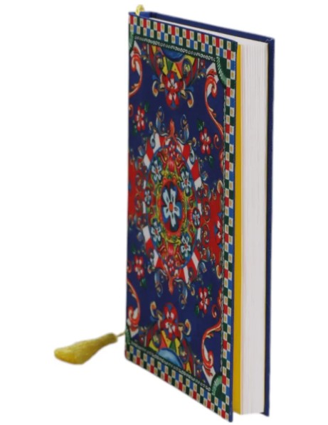 Dolce & Gabbana Multicolor Carretto Siciliano Print Notebook | Made in Italy