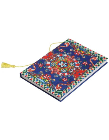 Dolce & Gabbana Multicolor Carretto Siciliano Print Notebook | Made in Italy