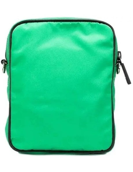 Versace Bright Green Nylon Medusa Messenger Bag