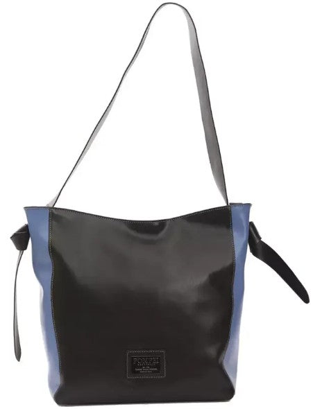 Pompei Donatella Black Leather Shoulder Bag | Made in Italy