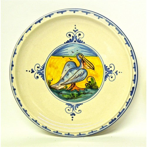 Tuscan Animal Pattern 8" Plate: Pelican