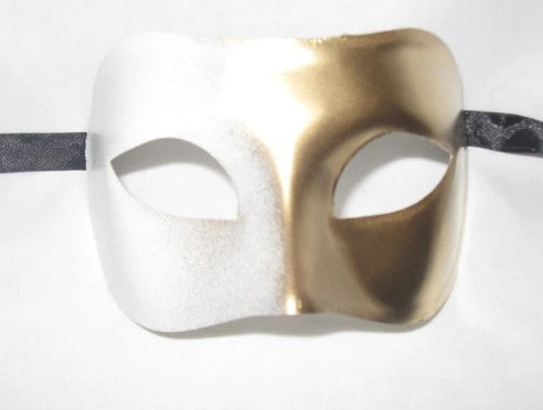 White Gold Galaxy Fade Venetian Masquerade Mask | Made in Venice