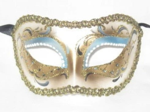 Light Blue Colombina Anna Eco Venetian Mask | Made in Venice