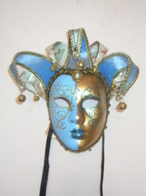 Jolly Richi Lillo Light Blue Venetian Masquerade Mask | Made in Venice