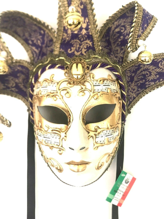 Purple Jolly Venetian Masquerade Mask | Made in Venice