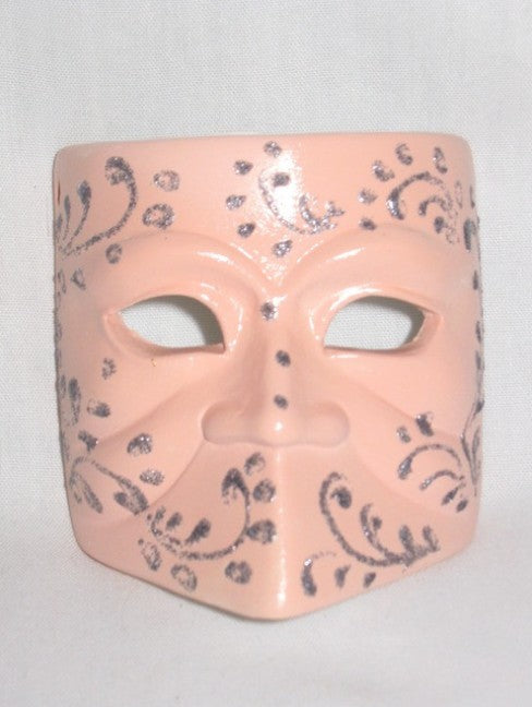 Pink Ceramic Casanova Small Venetian Decorative Mask | Made in Venice