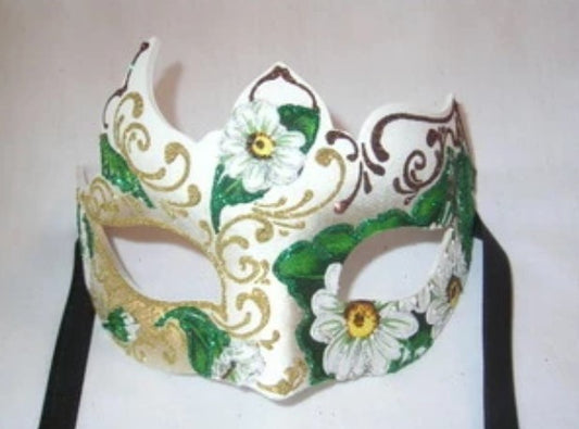 White Deco Primavera Venetian Mask | Made in Venice
