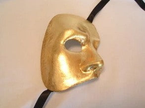 Gold Phantom of the Opera Venetian Masquerade Mask | Made in Venice