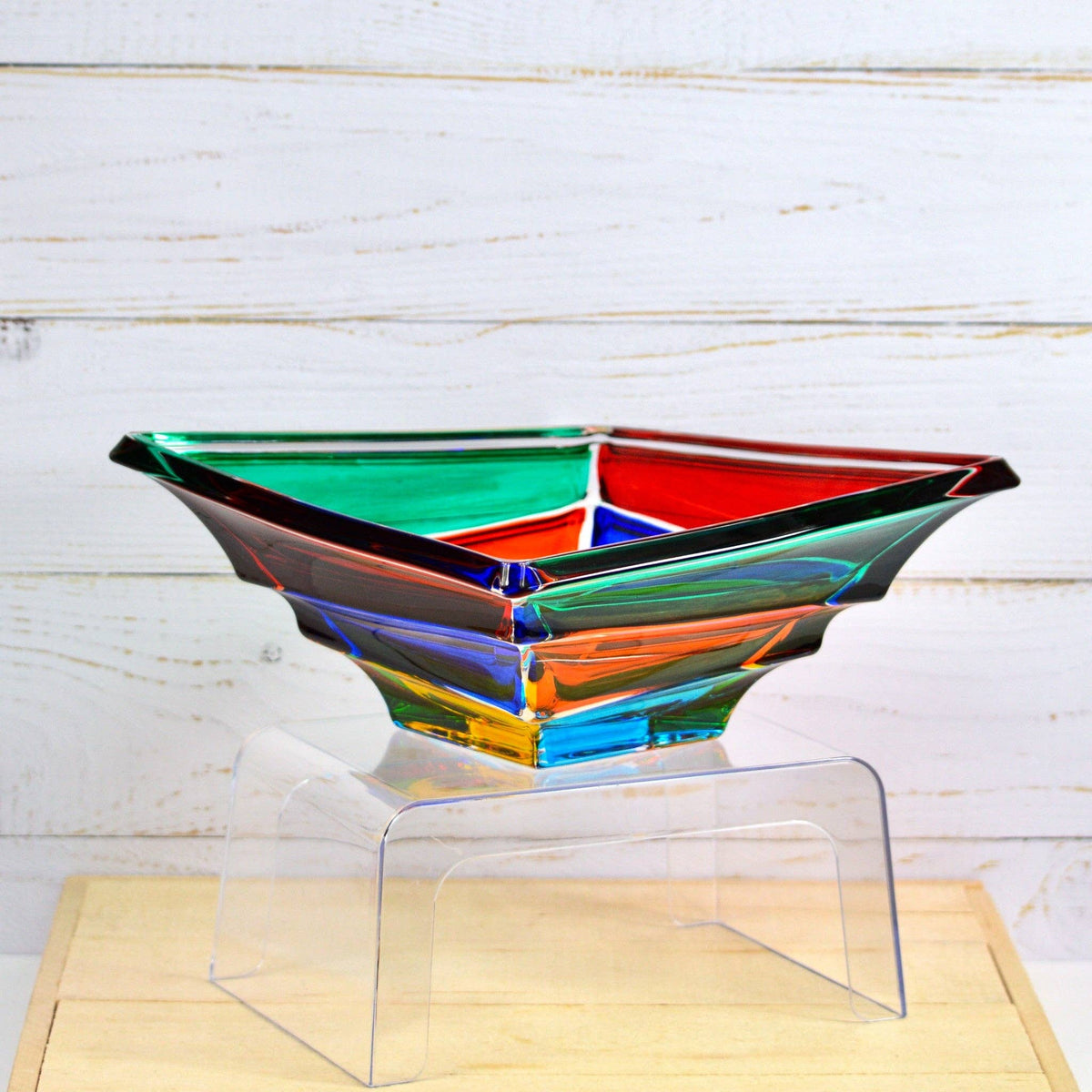 Vela Italian Crystal Centerpiece Bowl | Made in Venice
