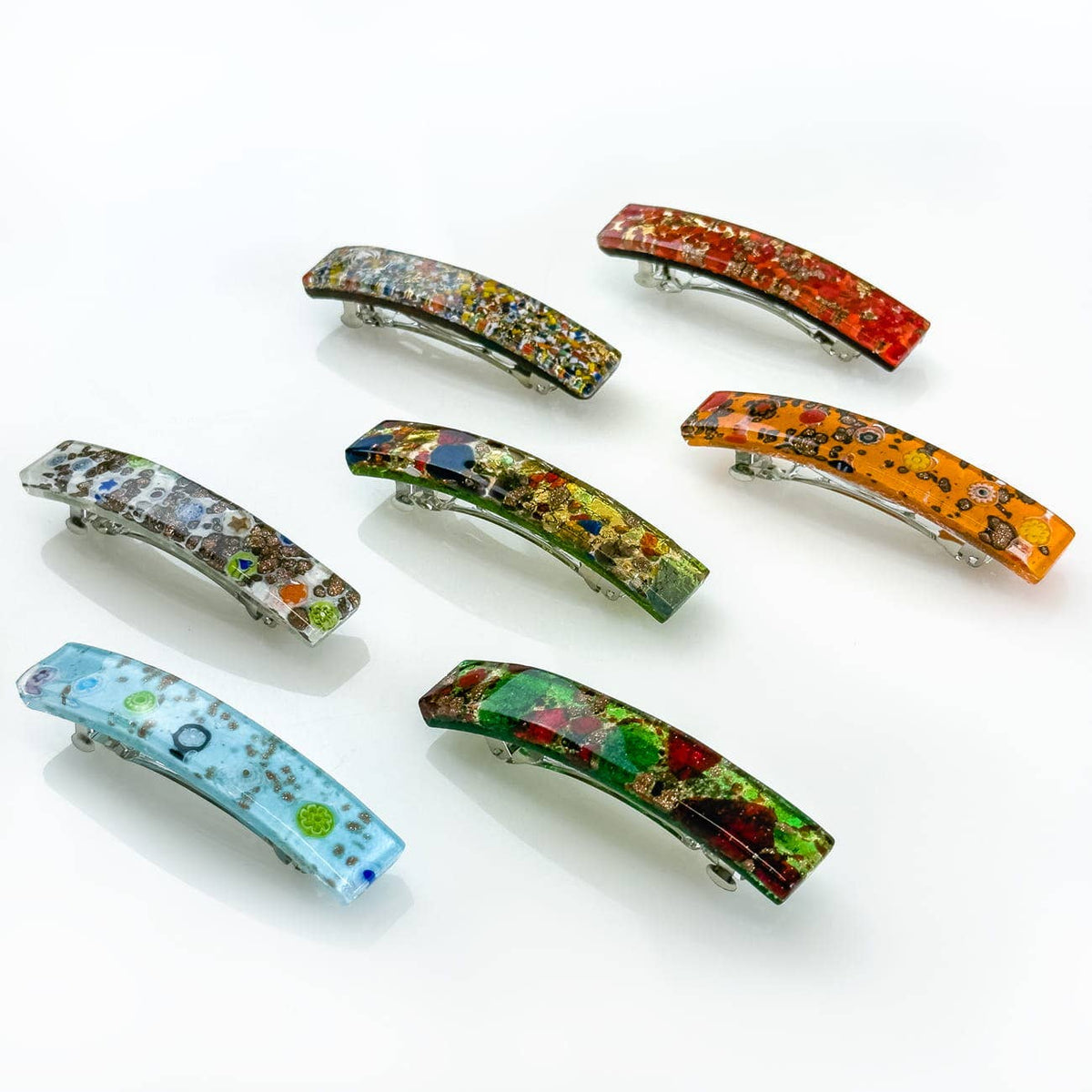 Murano Glass Hair Barrette, Assorted Colors | Made in Venice