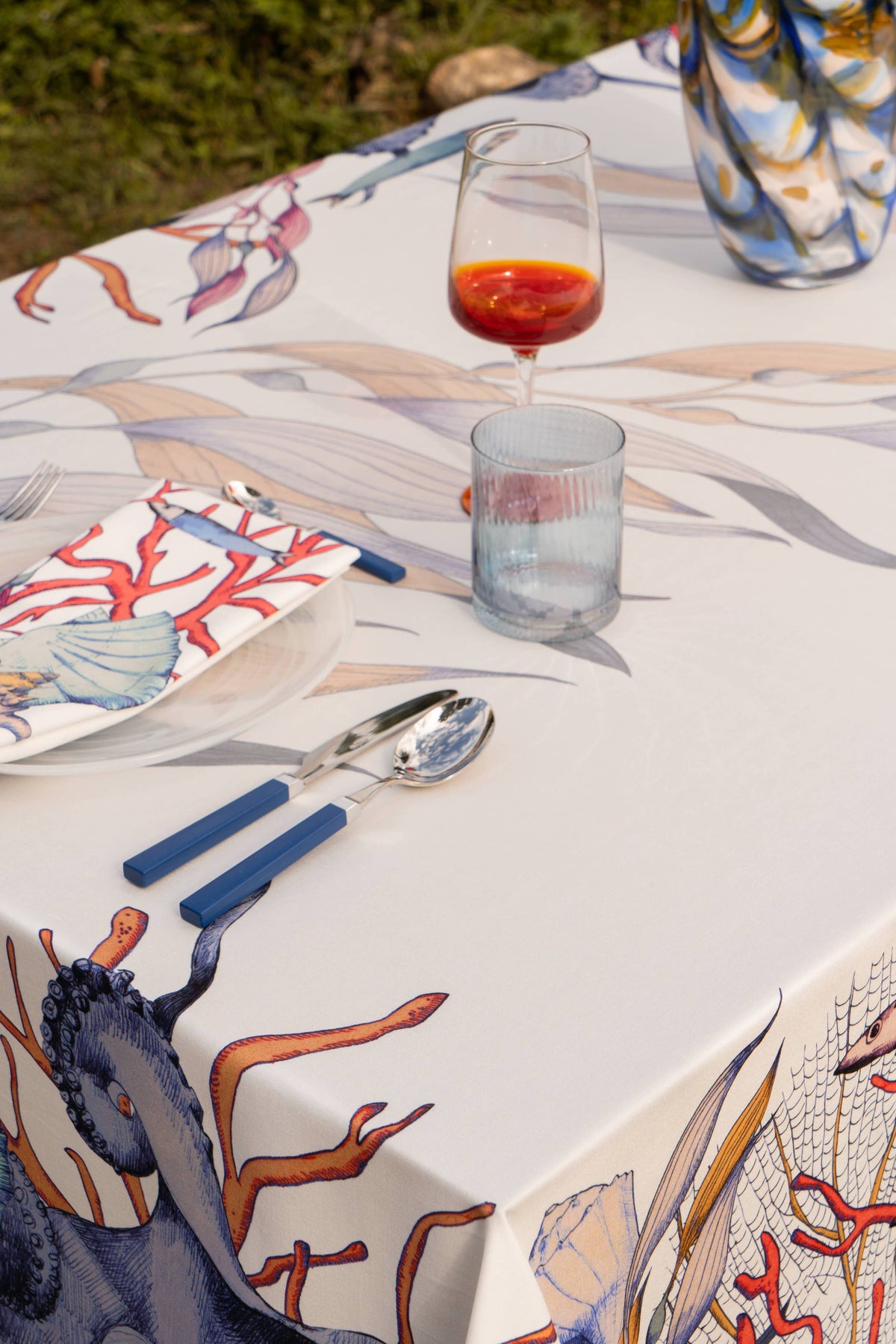 Salina Cotton Satin Tablecloth | Made in Sicily
