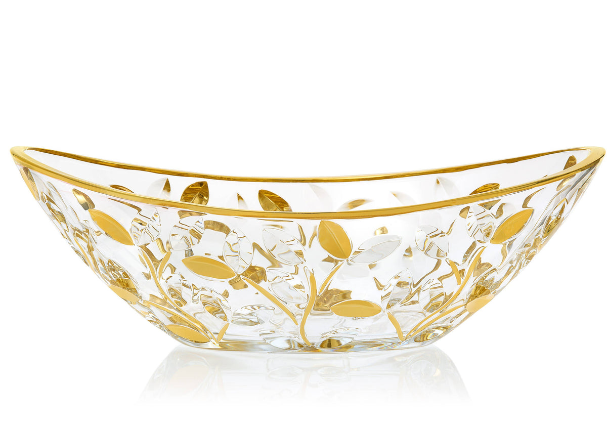 Tree of Life Gold Oval Serving Bowl | Made in Venice