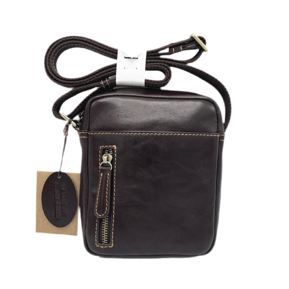 Genuine Leather shoulder bag, for men, small size, art. TA4811 | Made in Italy