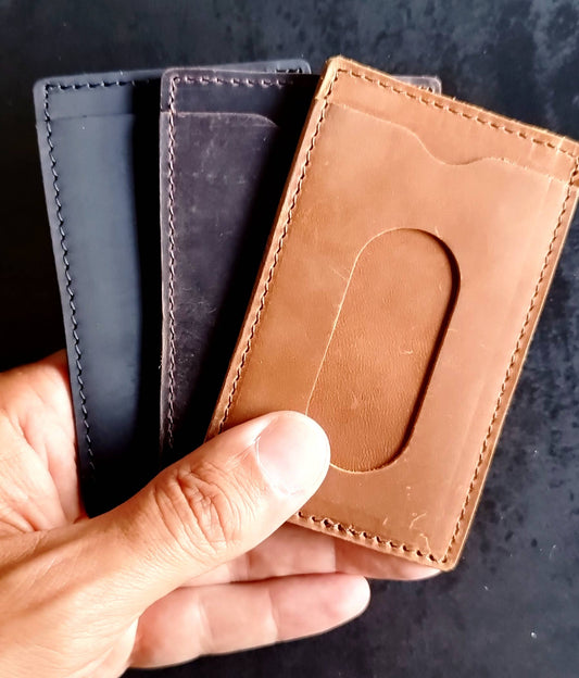 Portacarte in pelle "slim"