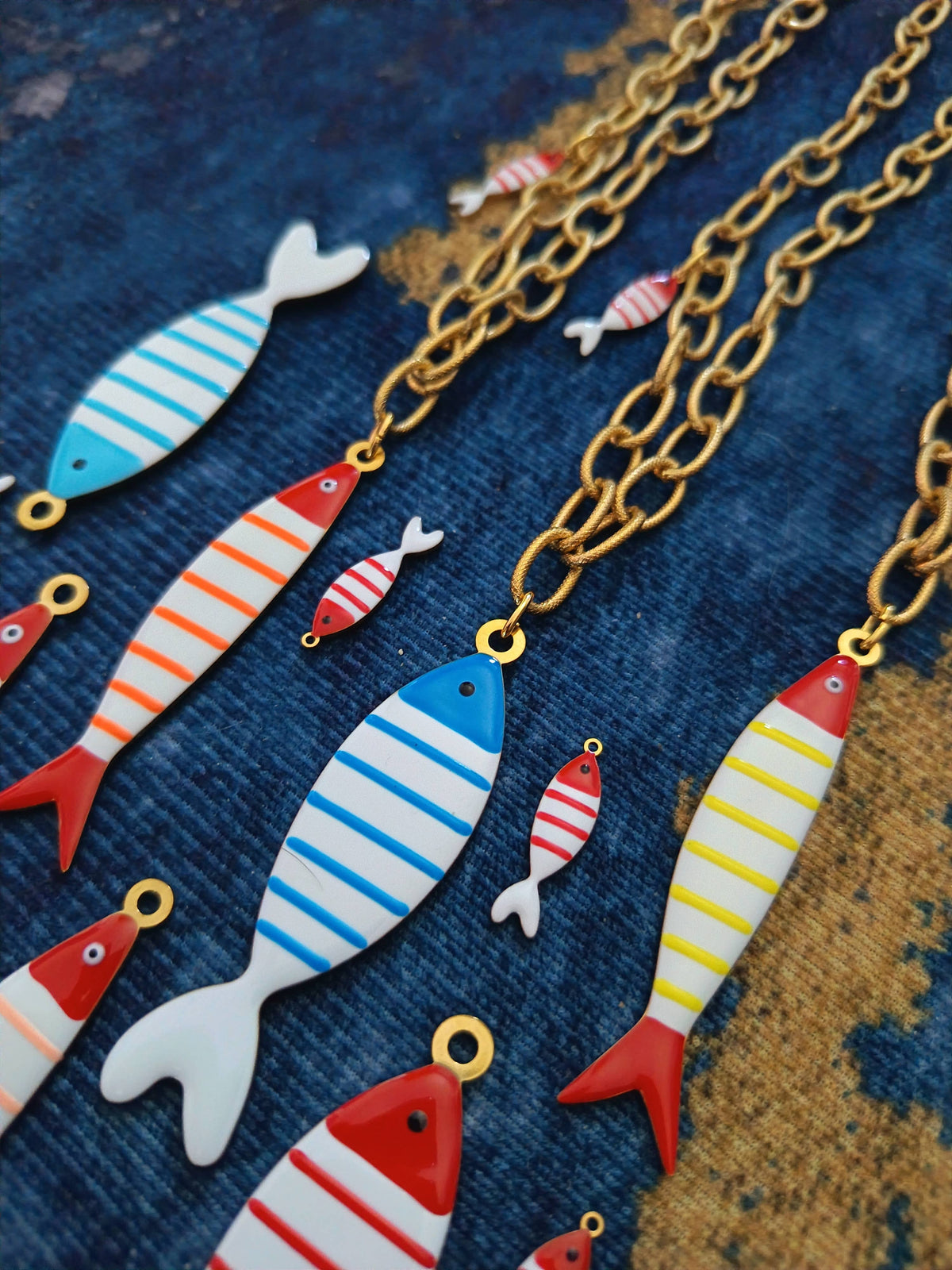 Women's Steel Necklace with Enamel Fish | Made in Lazio