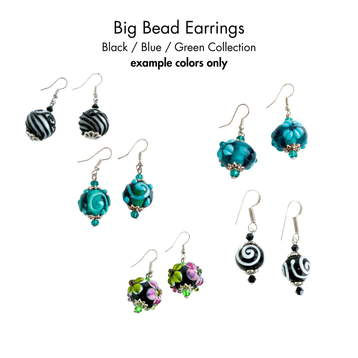 Big Beaded Earrings – Murano Glass | Made in Venice