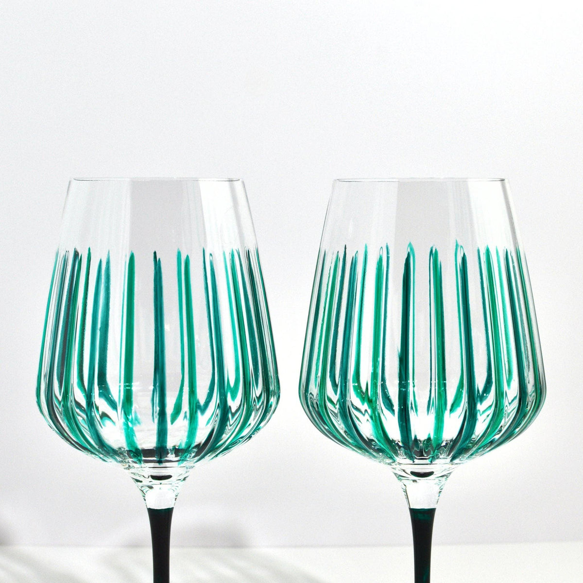 Italian Crystal Spritz Wine Glass, Emerald Green | Made in Venice