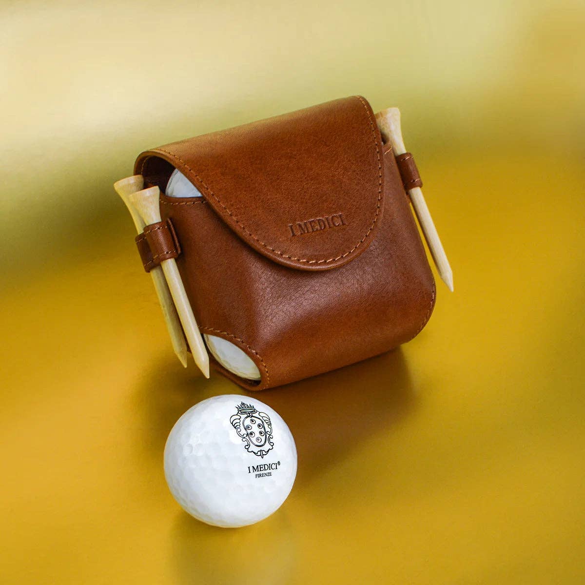 Leather Golf Ball Holder | Made in Italy