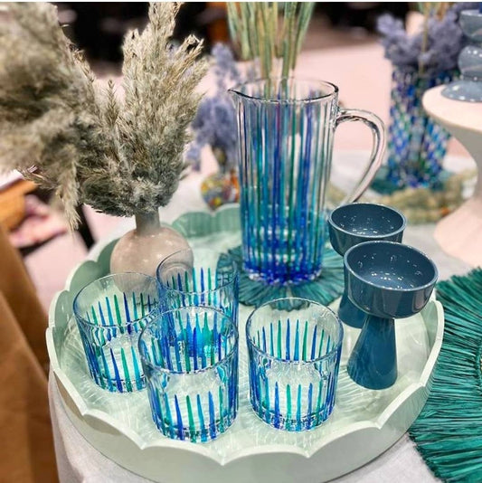 Timeless Aqua Whiskey Glass | Made in Veneto