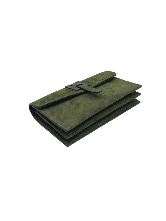 Suede and Genuine Leather Mini Clutch Bag | Made in Tuscany