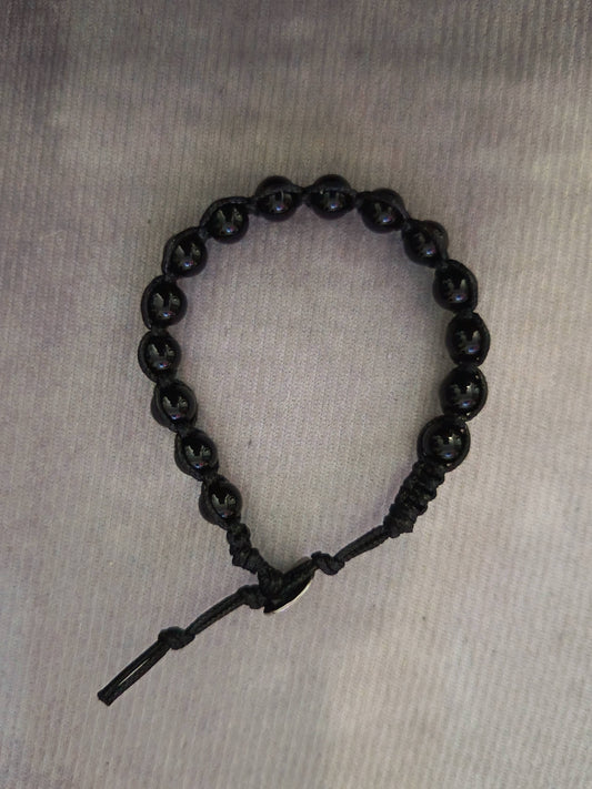 Samsara Macramè bracelets: All Black | Made in Lazio
