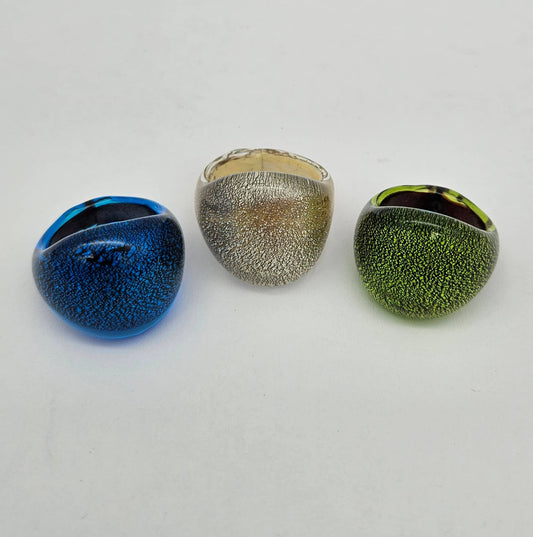 Anello con Perla in Vetro di Murano | Fatto a Venezia