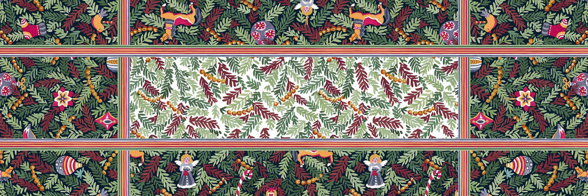 Christmas Charms Runner Pure Linen | Made in Sicily