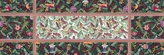 Christmas Charms Pure Linen Table Runner | Made in Sicily